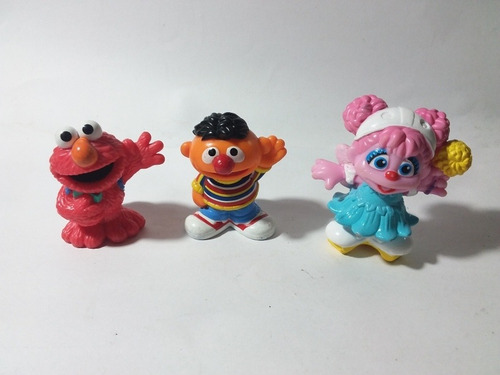 Set Juguetes Plaza Sésamo- Enrique, Abby, Elmo- 7 Cm