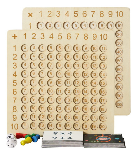 Asweets Juego De Mesa De Madera Montessori De Multiplicación