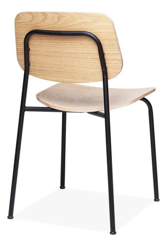 Silla Tony Madera Cocina Comedor Sala Espera Kikely Estructura De La Silla Negro Asiento Natural