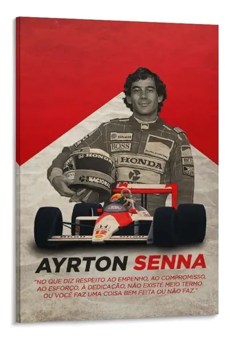 Ayrton Senna Poster 10 Brazilian Racing Canvas Wall Art