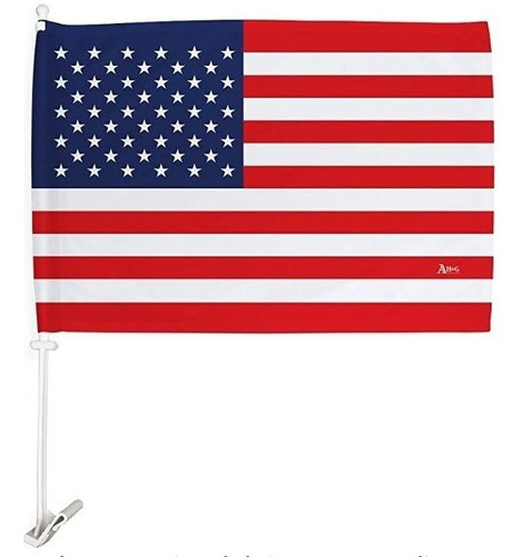 Bandera Estados Unidos De 45cm X 30cm Con Soporte Plástico