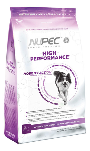 Croquetas Nupec Adulto High Performance Para Perros Activos