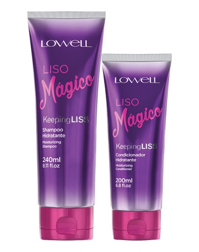  Liso Magico Shampoo 240ml + Condicionador 200ml Lowell 