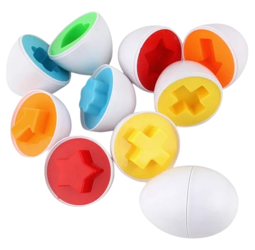 Juguete Didáctico Huevos Encaje Forma Colores Niños (6uni)