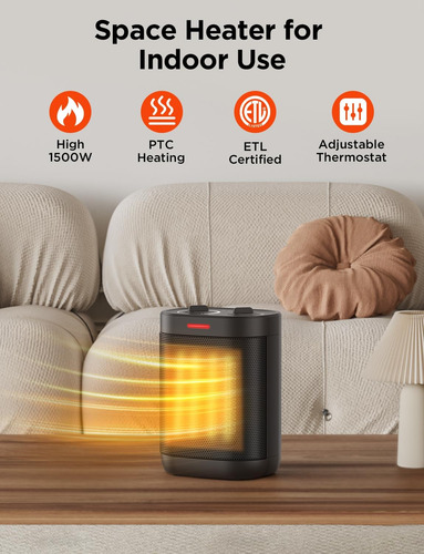 Calentador De Espacio Pequeño De 1500 W, Calentadores ...