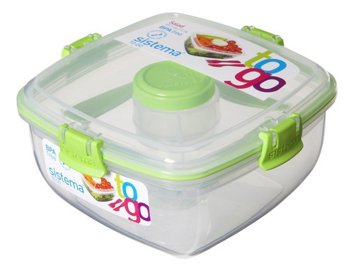 Contenedor De Alimentos Para Ensaladas 1.1 L Transparente