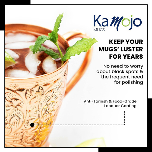 Juego De 2 Tazas Moscow Mule - Diseño Único En Relieve...
