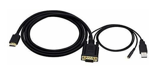 Cable Hdmi - Hdmi To Vga Cable With Audio Leihong Hdmi Male 