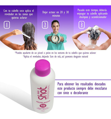 Revelador En Crema 10/20/30/40 Volumenes Kolor Shot 135gr