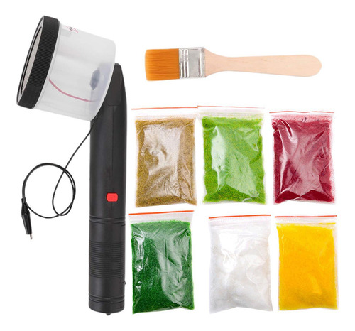 Máquina De Flocagem Estática Diy 6 Sacos De Pó De Grama