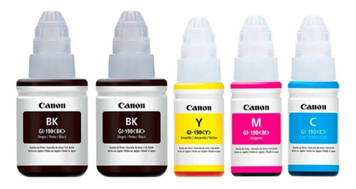 Tinta Canon 190 Original Kit X5 Para G2100 G3100 G4100