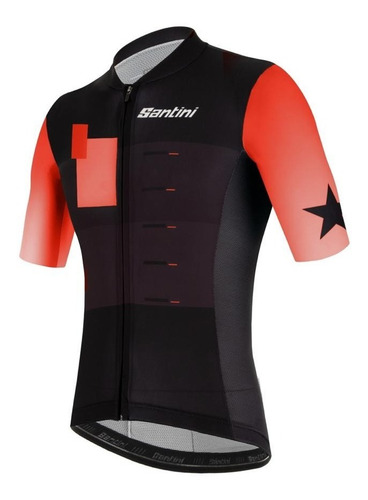 Imagen 2 de 7 de Remera Jersey Santini Black Star Ciclismo - Urquiza Bikes