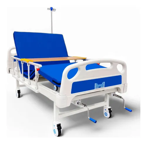 comprar Cama hospitalaria manual porta suero bandeja comida colchon 2 posiciones Lumo