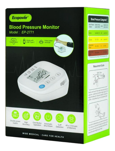 Tensiometro Digital Pulsovital Aparato Para Medir Presion Blanco