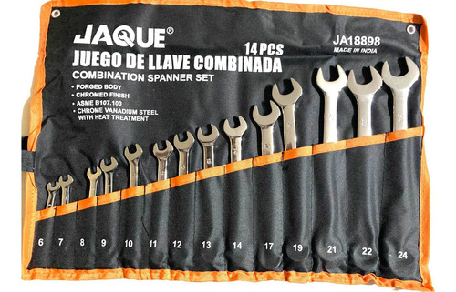 Juego De Llaves Punta Y Corona 14 Ps Calidad Chrome Vanadium