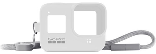 Capa De Silicone + Cordão Para Gopro Hero 8 - Branco