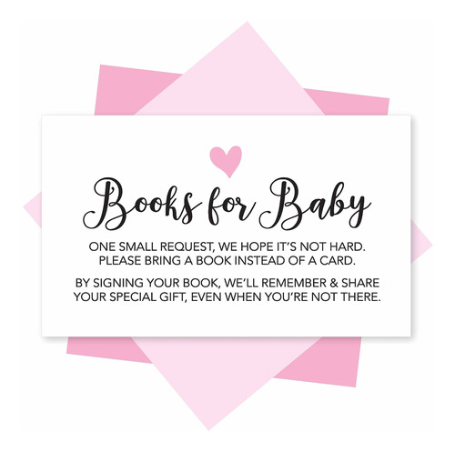 25 Libros Para Solicitud De Beb Tarjeta De Insercin Para Nia