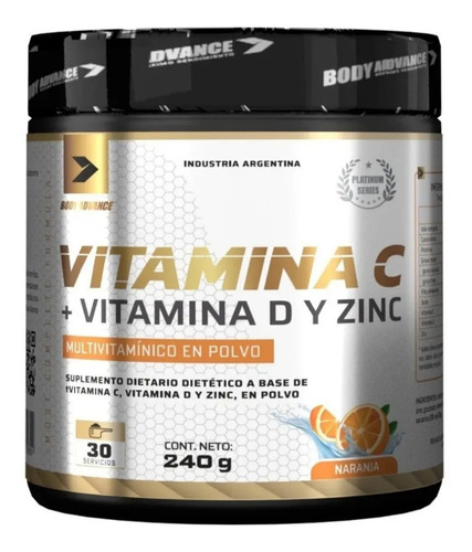 Imagen 1 de 5 de Vitamina C Body Advance + Vitamina D Y Zinc