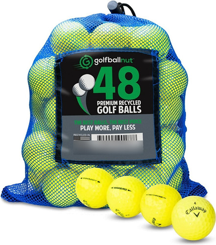 Pelotas De Golf Callaway Recycled Training Malla 48pz Yellow