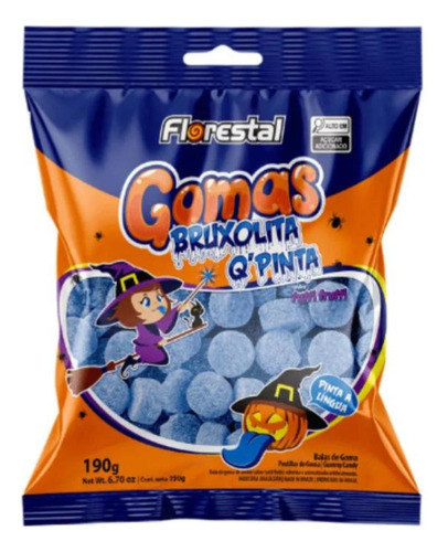 Bala De Goma Bruxolita Q Pinta Halloween 190g