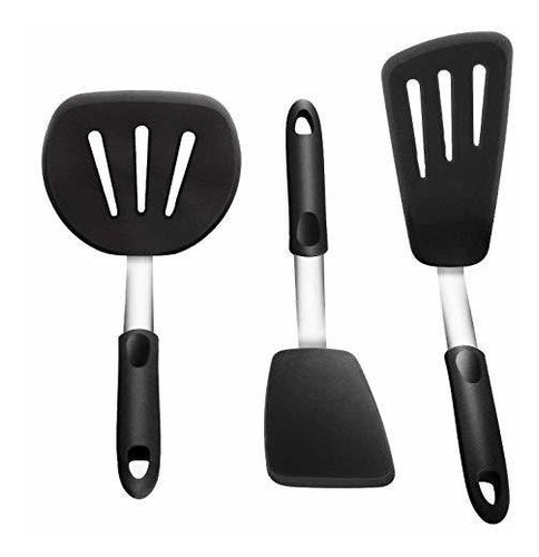 Flexible Silicone Turner Spatula Set - 600°f High Heat Resis