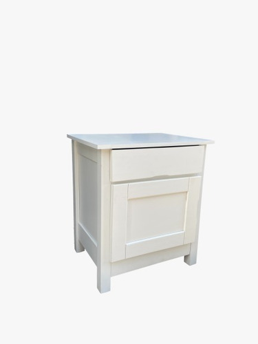Imagen 1 de 5 de Mesa De Luz Laqueada Blanca