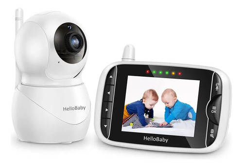 Babá Eletrônica Hellobaby Hb66pro Monitor Bebê 3.2 White
