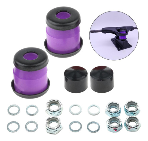 Kit De Bujes De Camión De Monopatín Tuercas 11 Mm Violeta