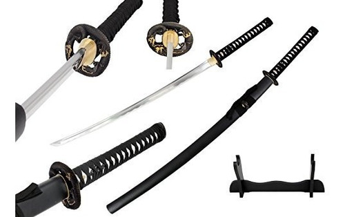 Espada Samurai Katana Estilo Japones Tradicional Con Soporte