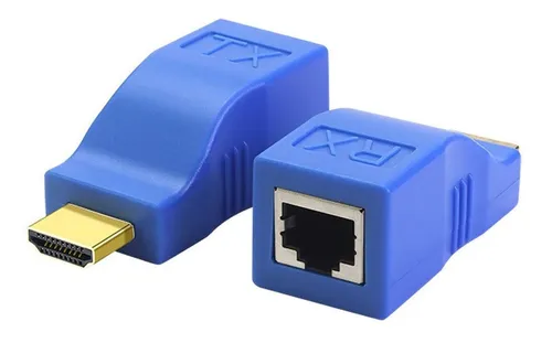 Extensor Hdmi Adaptador Por Rj45 Full Hd Utp 30 Metros