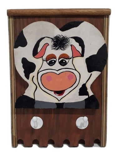 Perchero De Pared Porta Llaves Vaquita