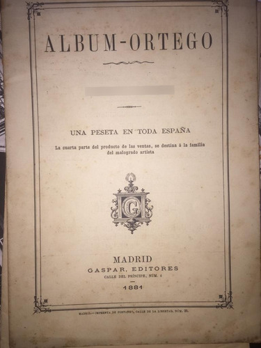 Album-ortego 1857-1868. Una Peseta En Toda España. 1881