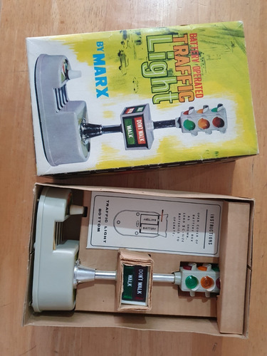Semáforo Traffic Light By Marx Vintage Con Caja 1960 . (Usado)