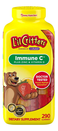 L'il Critter Kids Immune C Plus Zinc Y Vitamina D, (290 Quil