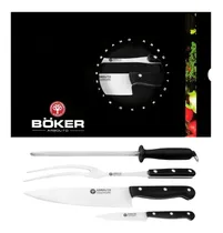 Comprar Set Asado Boker Premium 2 Cuchillos Trinchante Chaira Aleman