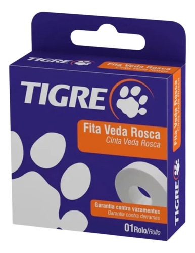 30 Fitas Veda Rosca Fita 18mm X 25 Metros 3/4 - Tigre