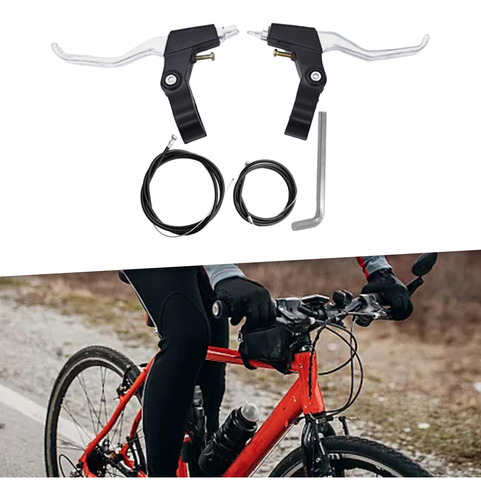 Juego De Cables Y Palanca De Freno De Bicicleta Plateado