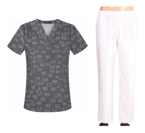 Conjunto Casaca Estampada + Pantalón Médico - Textilshop