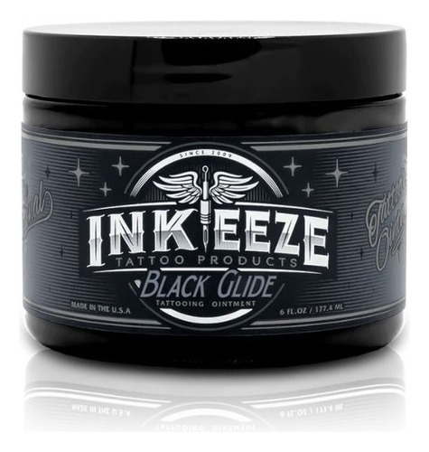 Crema Para El Cuidado Del Tatuaje Black Glide 6 Oz