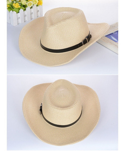 A Sombrero De Sol De Paja Cubana Proteccin Uv Viaje Floppy