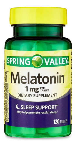 Spring Valley Melatonina 1mg 120 Tabletas 