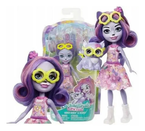 Imagen 3 de 6 de Muñeca Enchantimals City Tails Hadley Husky + Mascota