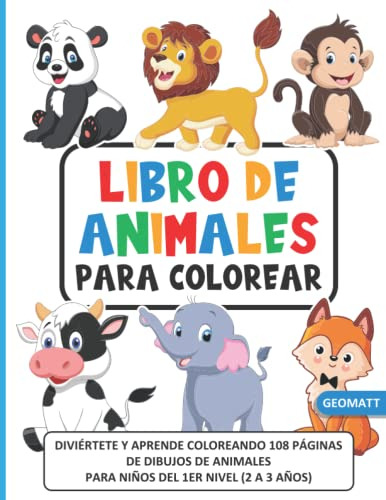 Libro : Libro De Animales Para Colorear Diviertete Y Aprend