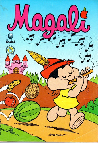 Magali N° 99 - 36 Páginas - Em Português - Editora Globo - Formato 13 X 19 - Capa Mole - 1993 - Bonellihq Cx177 E23