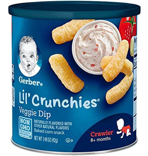 Gerber Graduados Lil Crunchies Leve Cheddar Y Veggie Dip 8 C