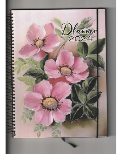 Agenda Planner Flores E Borboletas Permanente 2024 Capa Dura Cor da capa 02