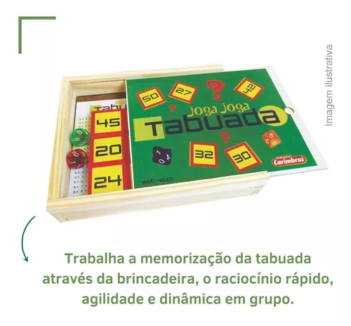 Jogo Educativo de Matemática e Pedagógico Joga Joga Tabuada - Bambinno  Brinquedos