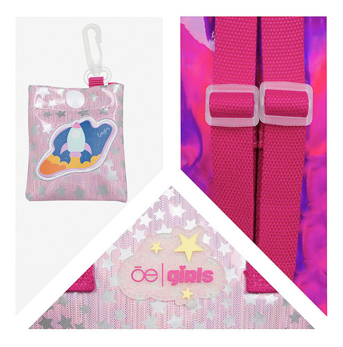 Mochila Cloe Estrella Para Niña Con Monedero Color Rosa