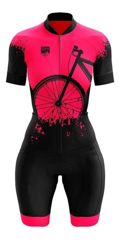 Macaquinho Ciclismo Feminino Gpx Start Bike Pink