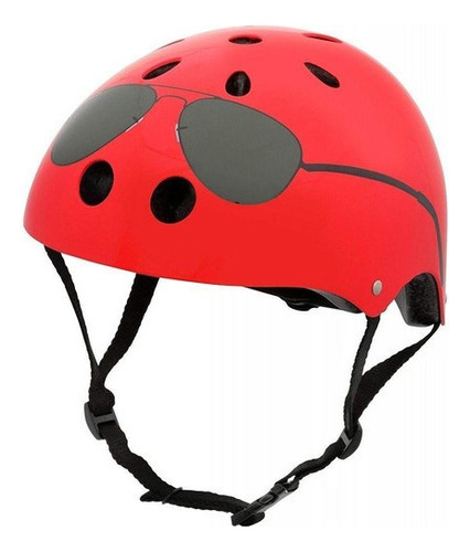 Casco Bicicleta Skate Rollers Para Niños - Mini Hornit Lids Color Rojo Talle S